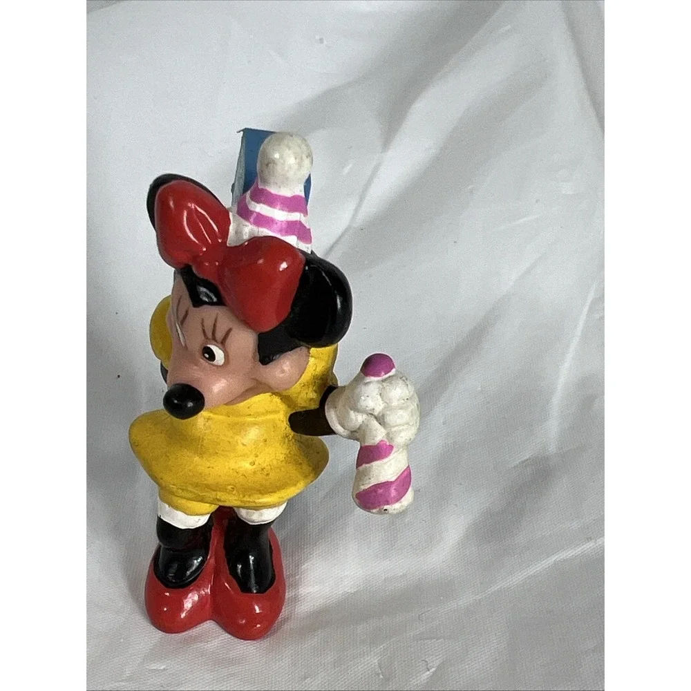 Vintage 1980's Disney Minnie Mouse‎ 1st Birthday No. 1 cake topper PVC Figure 2